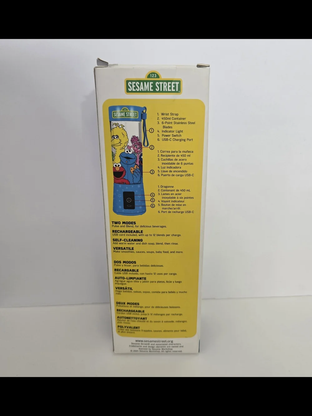 Sesame Street  Big Bird Cookie Monster Elmo  Rechargeable Portable Blender